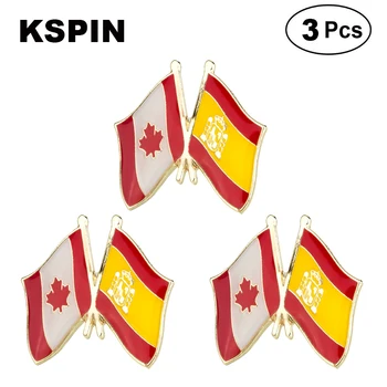 Canada și Spania Frendship Pin Rever Broșe Ace Pavilion insigna Brosa Insigne