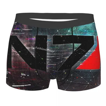 Mass Effect N7 Emblema Spațiu de Eroare Chiloți Homme Chiloți pentru Bărbați Lenjerie de corp pantaloni Scurți Imprimare Boxeri