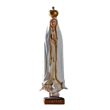 Doamna Noastră De La Fatima Statuie Figura Colectie De Masă Ornament Excepționale Detaliu Meticulos Sculptură Naturală Frumoasă Și Vie