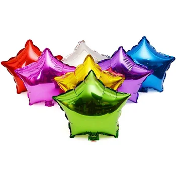 18 inch cu cinci colțuri stele balon lumina bord star folie de aluminiu balon de jucărie pentru copii plutesc în aer mingea decor petrecere