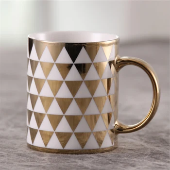 Aur Ceramice de Călătorie Cana de Cafea High-end Stil Britanic de Lux Lumina Personalizate Cana de Apa mic Dejun Cafea cu Lapte Cesti Si Cani