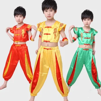 Copiii Tradițională Chineză Wushu Performanță Costum Kimono Judo Îmbrăcăminte Costum Kung Fu Tai Chi Marțiale Uniformă