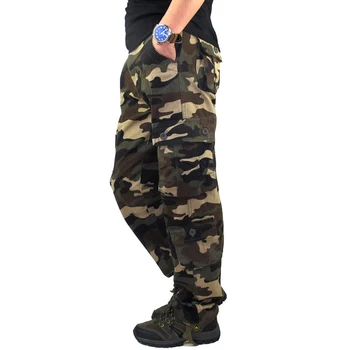 Frumos Bărbați Pantaloni Largi Casual Barbati Tactice Pantaloni de Buzunar Multi Militare General de sex Masculin în aer Liber Armata Camuflaj Pantaloni Lungi