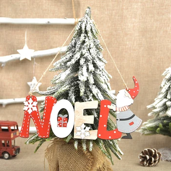 Noi din Lemn, Ușa de Crăciun Agățat Ornamente Mos craciun Scrisori Cuier Pom de Crăciun Decorare Consumabile Partid de Anul Nou 크리스마스