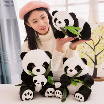 1buc Panda Forma Moale Drăguț Jucării Umplute PP Bumbac Cadou Frumos Acasă Ornament Jucărie de Pluș