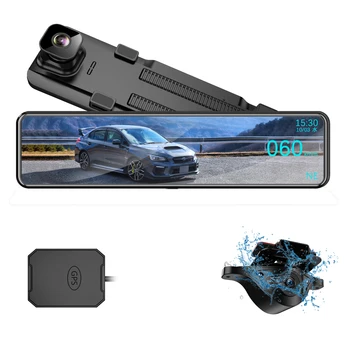 Unitate recorder 60fps Inteligent streaming Oglinda GPS Auto Dash Cam cu Impermeabil Camera de Rezervă 11.88 inch Touch Screen GPS de Urmărire