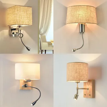 Simplu și modern Nordic lămpi și felinare creative living, dormitor, noptiera rotativ lampă de perete scări CONDUS de hotel lampă de perete