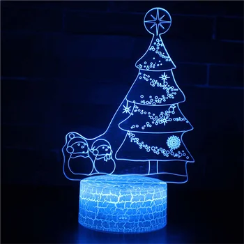 Decor de crăciun 2023 Copii Lumina de Noapte pentru Dormitor Iluzia 3D Lampa Cadou de Crăciun pentru Copii Baby Prezente Led-Nightlight
