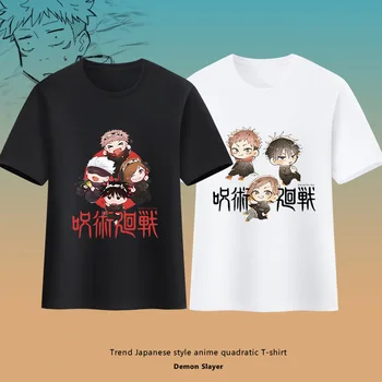 Jujutsu Kaisen Anime T-Shirt Fushiguro Megumi Itadori Yuji De Imprimare Topuri Desene Animate Bumbac Tee De Moda Casual Maneca Scurta Top