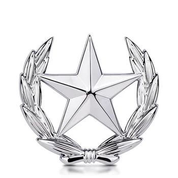 En-gros de 5 BUC Pentagrama steaua 3D Masina de Metal Logo Emblema, Insigna Autocolante Auto Pentru Masina Universala Motocicleta Decorative de Styling Auto