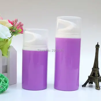 50ml 80ml Violet Cosmetice Recipient Gol Airless Pompe din Plastic PP Sticle care pleacă Lichid Folosi 100buc/lot DHL Transport Gratuit