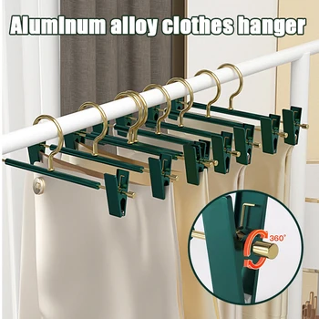 5Pcs din Aliaj de Aluminiu Pantaloni Cuier cu Clip Multifuncțional Portabil și Ușor de Rugină și Fade Anti-Alunecare, Cuier pentru Prosoape Rochie