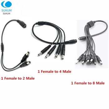 Splitter de Alimentare DC Plug Cablu Feminin 1 2 3 4 5 8 de sex Masculin de Alimentare Cablu Adaptor 12V CCTV Accesorii Pentru Camera de Securitate