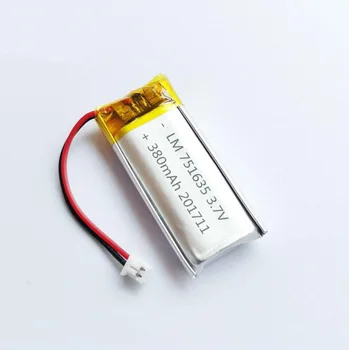 20buc 3.7 V 350mAh 701535 Litiu Ion Polimer Baterie 2.0 mm Conector JST