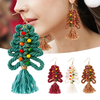 De Crăciun Elegant Țesut Ureche Ornamente Frumoase Cercei Bijuterii Cadou Pentru Fata Pentru Femei
