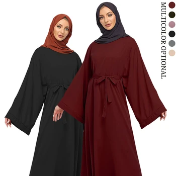 Abaya Dubai Musulman Moda Femei Halat De Hijab Rochii Lungi Femei Eșarfe De Culoare Solidă Doamna Vestido Mare Dimensiunea Rochie De Islam Îmbrăcăminte