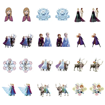 Desene animate Disney Frozen Princess Clip Cercei Acril Rășină Epoxidică Accesorii Clema de Farmece pentru Fete Femei Bijuterii Creative DIY332