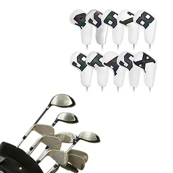 Golf Fier Acoperă Golf Fier Headcovers Pene Acoperă 4-9 ASPX Design 10buc Fan de Golf Consumabile 10 Buc Piele PU Fier de Golf Cap