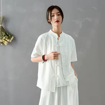 2020 vara noi women ' s wear naționale stil vintage Tricou Femei de Top coat exercițiu de dimineață Taiji costum