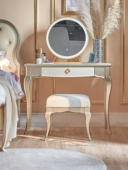 American lux dormitor dulap masa de machiaj minimalist modern francez oglindă birou, măsuță de toaletă unul
