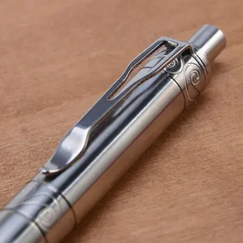 Solide Din Aliaj De Titan Gel Ink Pen De Epocă Acțiune Șurub Instrument De Scris Rechizite