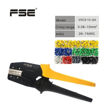 FSE Clește de Sârmă Crimper Instrument de Sertizare Cablu Cutter VSN-10WF Unelte de Mână Clești de Sertizare Interval de 0.25-10mm 23-7AWG