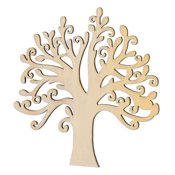 Copac Din Lemn, Ornamente Din Lemn Meserii Gol Înfrumusețarea Ambarcațiuni Familyof Viața Decorare Cadru Mari De Bricolaj Forma Decupaj Recunoscător