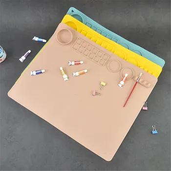 50x40cm Silicon Apă Media Mat Non-Stick de Ambarcațiuni Mat Pentru Pictura de Cerneală de Amestecare Watercoloring Ștanțare Crafting Instrument