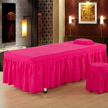 1 BUC Frumusete Pat Fusta Salon de Frumusețe Cuvertură de pat cu Gaura Culoare Solidă Poliester/bumbac 16 opțiuni de culoare Personalizabil dimensiunea #/