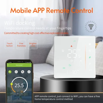 WiFi Inteligent Termostat Controler de Temperatura Programabil Săptămânal Suporta Touch Control/ Mobile APP/ Voice Control