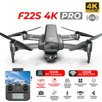 2022 f22-uri /F22 4K PRO GPS Drona 4K Profesionale 2-Axis Gimbal EIS Camera Cu Laser de evitare a obstacolelor RC Pliabil Quadcopter