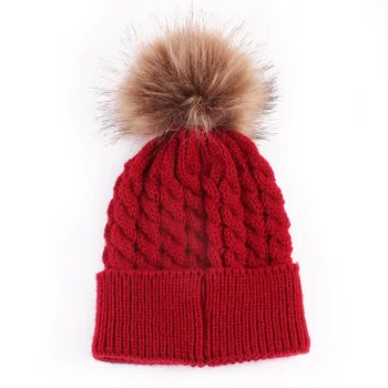 Iarna Cald, accesorii Nou-născut Copii Pălării de Croșetat Tricot Hairball Beanie Cap de Tricotat Bile Iarna Cald Tricotate Capac 120pcs