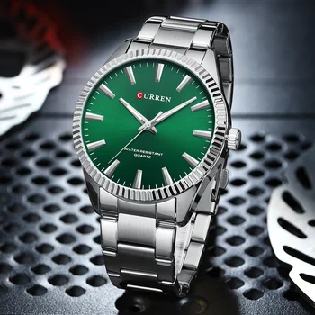 CURREN NOU Brand de Lux Ceasuri de mana de Afaceri Cuarț Mâinile Luminos Ceasuri pentru Bărbați din Oțel Inoxidabil Ceas