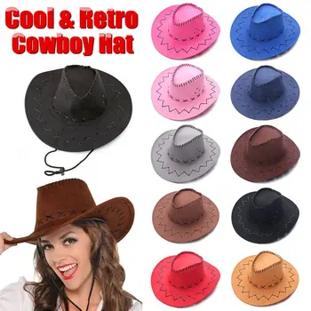 Accesorii De Moda Rochie Fancy Panama Margine Largă Piele De Căprioară Pălărie De Cowboy Simțit Pălărie Fedora Pălărie Jazz