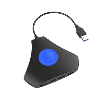 Lumina albastră Plus 4 Porturi USB3.0 Hub Extensia de Încărcare de Mare Viteză Adaptor Convertor pentru PS5/Xbox Seria S X Joc Consola Converti