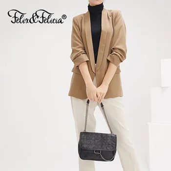 FELIX & FELICIA de Brand de Moda Saci de Umăr Pentru Femei din Piele Crossbody Genti Retro Designer Lanț Messenger Flap Bag