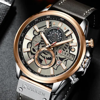 CURREN, Ceas Cronograf Barbati din Piele Creative Brand de Top de Lux Data de Cuarț Încheietura Ceas 2022 Relogio Masculino Pentru Omul Ceas de mână