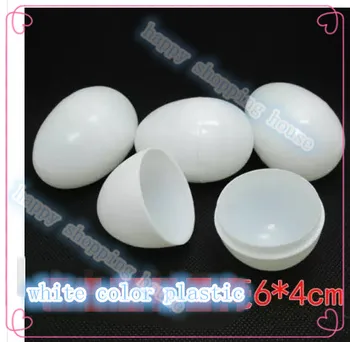 A5 Acasă decorare ouă de Paște decorative din plastic alb culoare coajă de ou DIY nunta jucarii pentru copii de 6 cm*4 cm