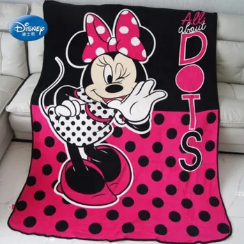 Desene animate Disney cu Buline Minnie Mouse Iubesc Moale Flanel Pătură Arunca pentru Fete pentru Copii pe Pat, Canapea, Canapea 157x229cm Copii Prezenți