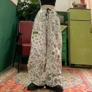 Harajuku stil hip-hop street liber de imprimare wide-leg salopete student BF talie elastic casual jambiere pantaloni sex feminin trend