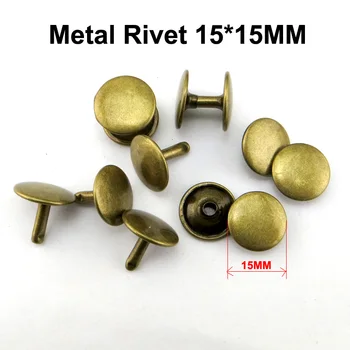 50pcs 15MM*15MM Ton Bronz Nit de Metal Buton Decorativ de Haine Accesoriu Geanta din Piele se Potriveste D-047