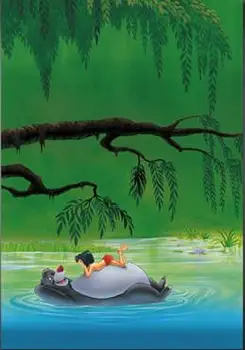 Cartea Junglei Film de Epocă MĂTASE POSTER pictura Decorativa 24x36inch 02