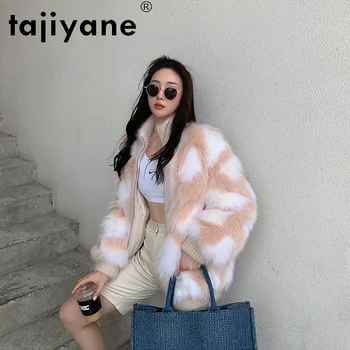 femei 2021 geaca de iarna adevărată haină de blană pentru femei naturala de vulpe blană jachete supradimensionate moda parka abrigo mujer TN405