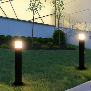 În Aer Liber, Grădină Cu Gazon, Cu Lampa Impermeabil Moderne Din Aluminiu Stâlp De Lumină Vila Curte Cale Peisaj Gazon Bolarzi Lumina