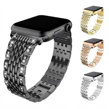 Diamant de Metal Curea pentru Apple Watch 49mm 45mm 41mm 44mm 40mm 42 38mm Brățară din Oțel Inoxidabil Bratara pentru Iwatch Ultra 87654SE