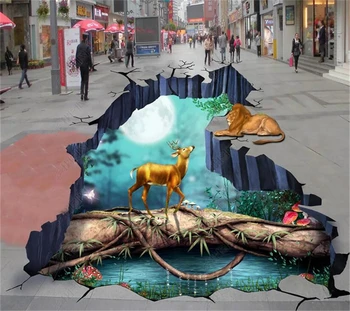 beibehang Personalizate etaj personalitate de moda zână pădure animal kingdom 3D tridimensional pictura pictura podea