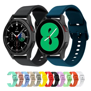 Curea 20mm Pentru Samsung Galaxy Watch 4 classic 46mm smartwatch 42mm Silicon Moale Sport Bratara Galaxy Watch 4 44mm 40mm trupa