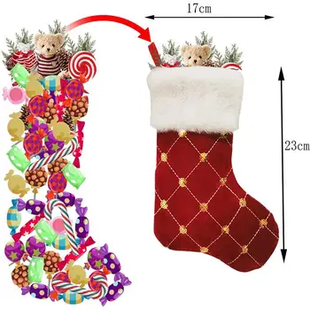 Ciorapi de crăciun Șosete 9 inch Sequin Ciorapi Agățat Copii Candy Bag Sac de Cadouri Șemineu Crăciun Decorare Pom de Anul Nou