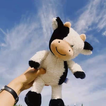 30cm Moale Vacă de Pluș, Jucării Umplute de Animale de Lapte Bovine de Păpuși Pentru Copii Potoli setea Jucărie de Vacă Drăguț pui de Somn de Pluș Perna Cadouri Pentru Prieteni
