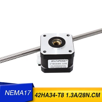 42HA34-T8*12 100MM liniar NEMA 17 Prin șurub motor pas cu pas mare cuplu motor pas cu pas pentru imprimantă 3D accesorii